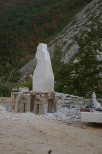 Sekání sochy v Itálii